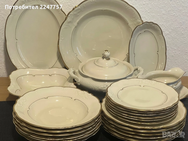 Бароков сервиз за хранене порцелан KPM за 6 души, снимка 1
