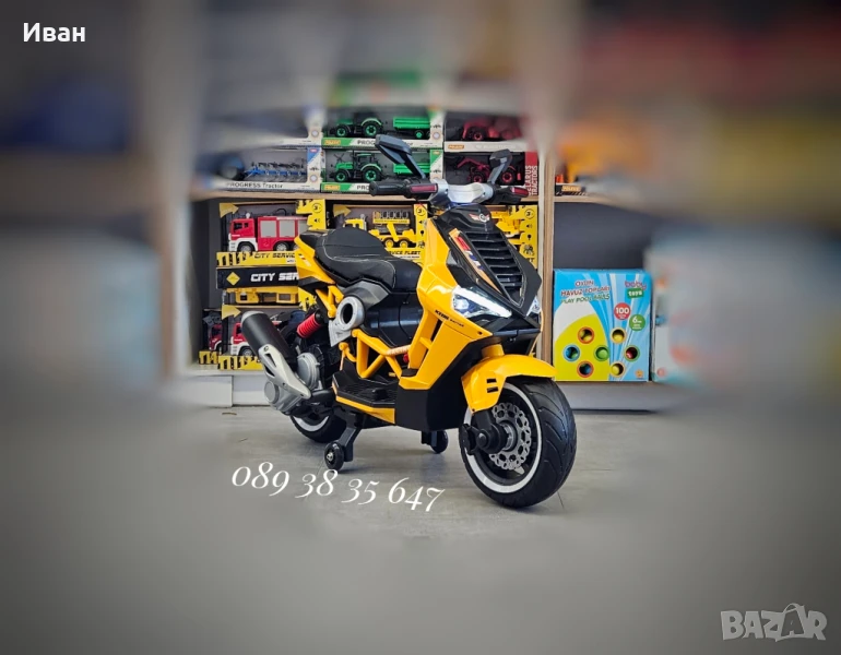 ТОП ЦЕНА!НОВО!Детски акумулаторен мотор RIMINI с 12V батерия,МЕКИ ГУМИ, снимка 1