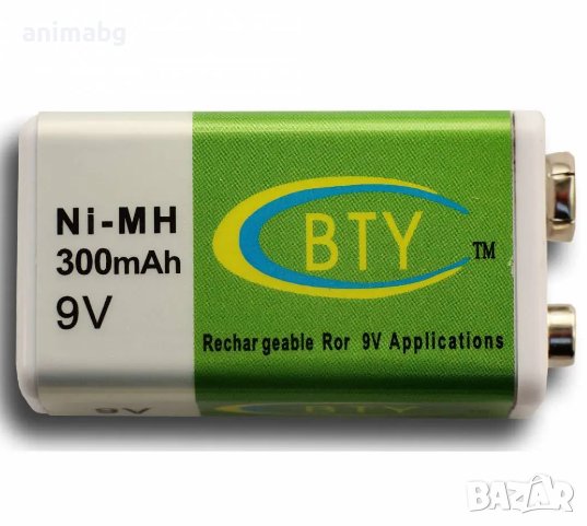 ANIMABG Презареждаща батерия 9V,PP3 ,6LR61, Ni-MH, снимка 1