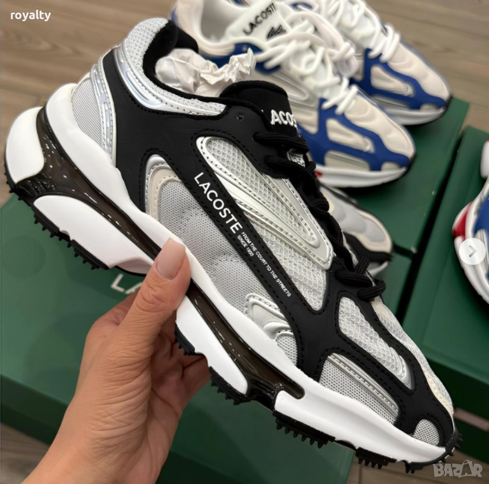 Маратонки Lacoste L003 2K24 - Сиво и Черно Мъжки Маратонки 40-44 Номер с Кутия , снимка 1