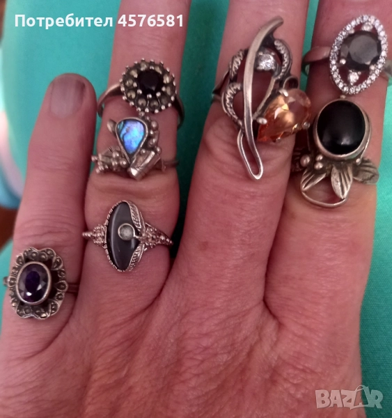 пръстени сребро 925 налични маркировки, снимка 1