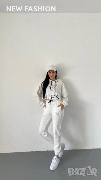 Дамски Памучни Комплекти - лого с Камъни ✨Guess, снимка 1