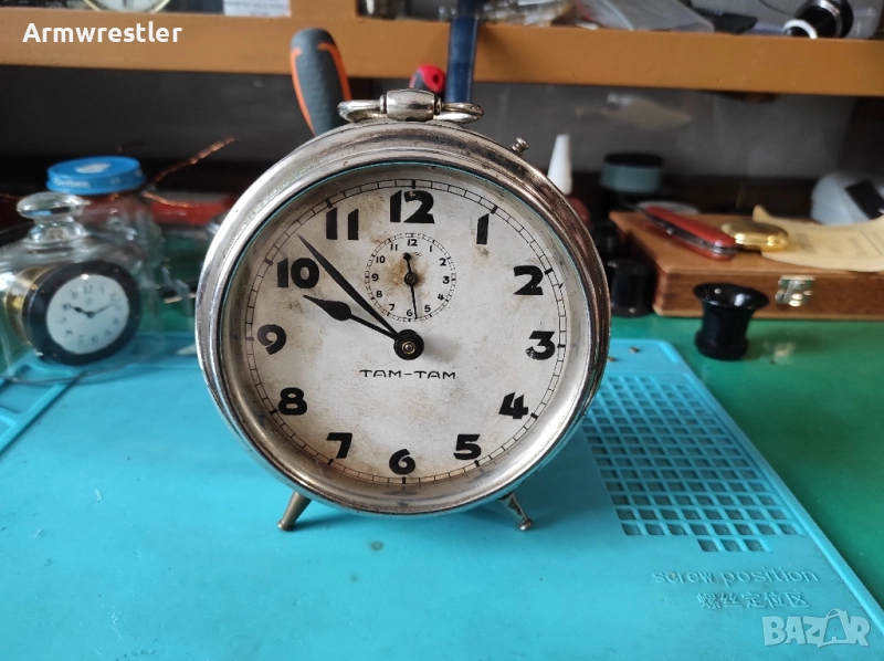 Голям Немски Механичен Часовник Будилник , снимка 1