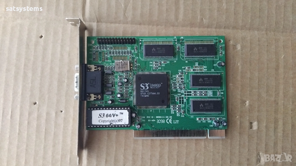 Видео карта S3 Trio 64V+ Trio S3-4SA 2MB PCI, снимка 1