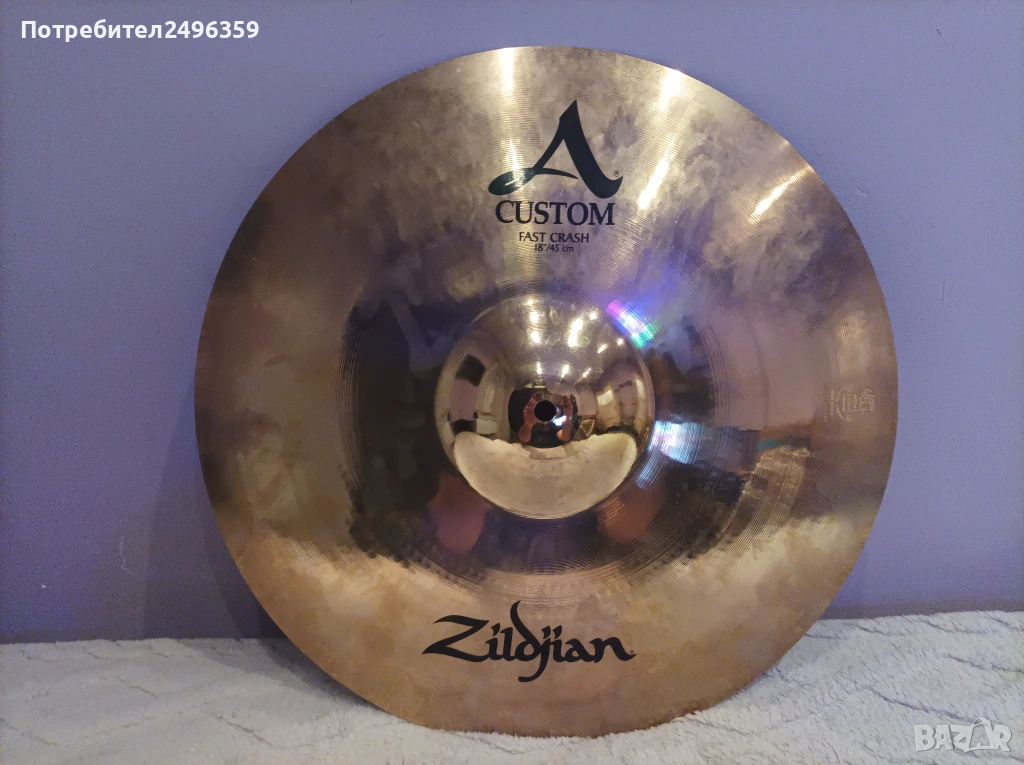 Краш чинел Zildjian A Custom Fast Crash 18", снимка 1