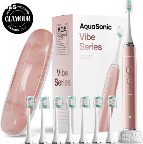 Електрическа четка за зъби, одобрена от ADA – 8 глави за четки и куфар за пътуване – 40 000 VPM мото, снимка 1