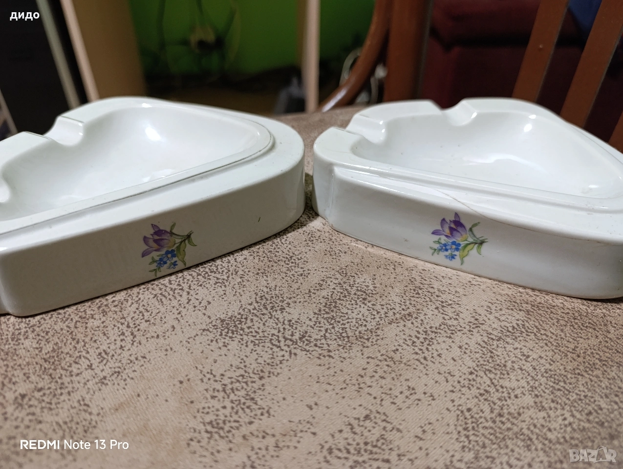 2 бр. порцеланови пепелници, цената е за двата!, снимка 1
