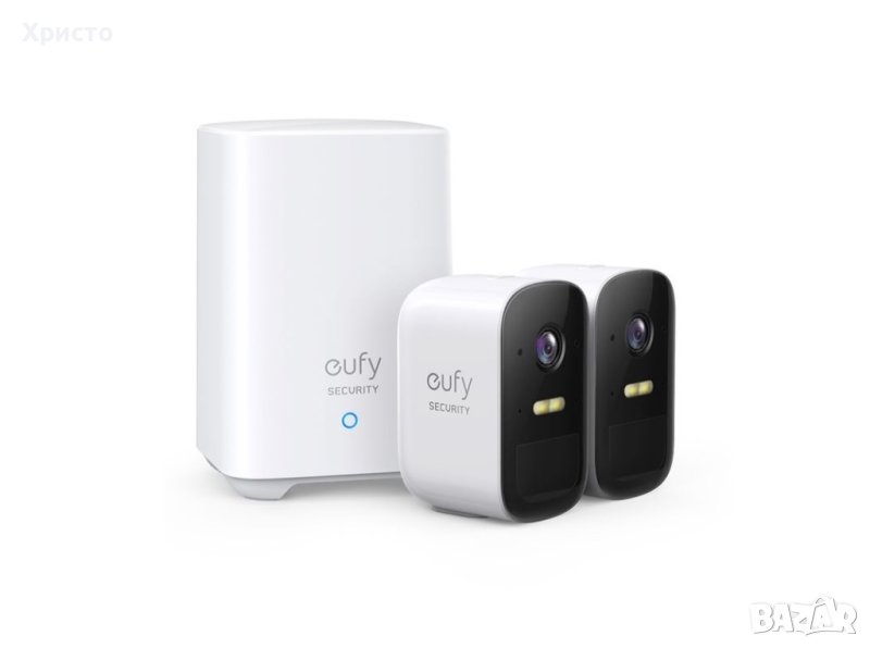 НОВО!!! Комплект 2 eufyCam 2 Pro Security wireless, HD 2K, 2 камери За Наблюдение, IP67, Nightvision, снимка 1