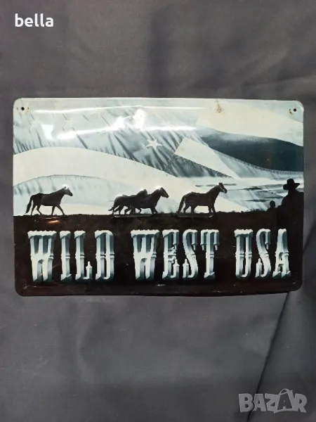 ЛАМАРИНЕНА ТАБЕЛА WILD WEST USA, снимка 1