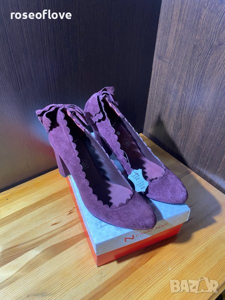Naf Naf нови дамски велурени обувки с кутия, снимка 1