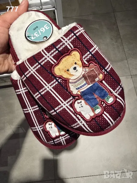 дамски пантофи с мече, снимка 1