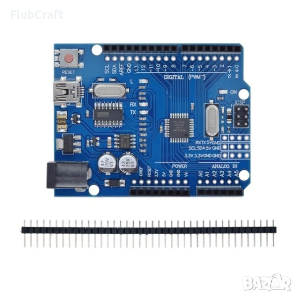 Arduino Uno R3 CH340G Mini USB, снимка 1