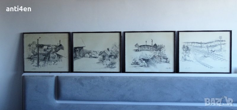 Рамкирани художествени графики - 4 бр. от 1976, снимка 1