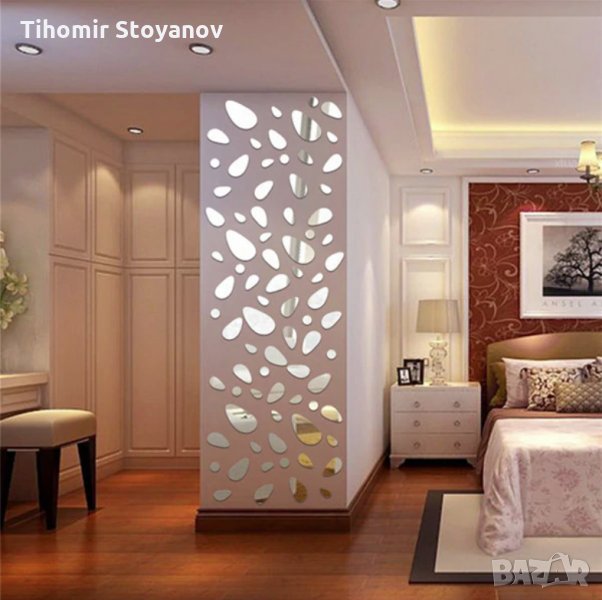 Огледални стикери камък Стикери Декорация 12бр., снимка 1