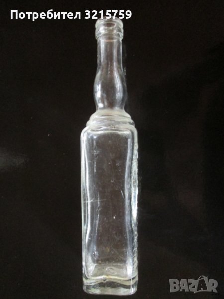 Старо стъклено шише с арабски надписи, снимка 1