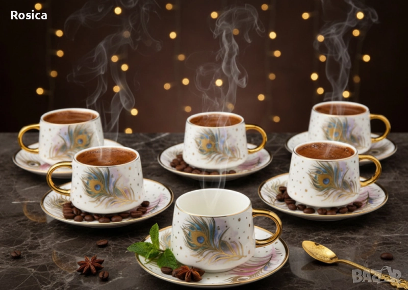 Луксозен сервиз за кафе – елегантност, която превръща всяка глътка в ритуал, снимка 1