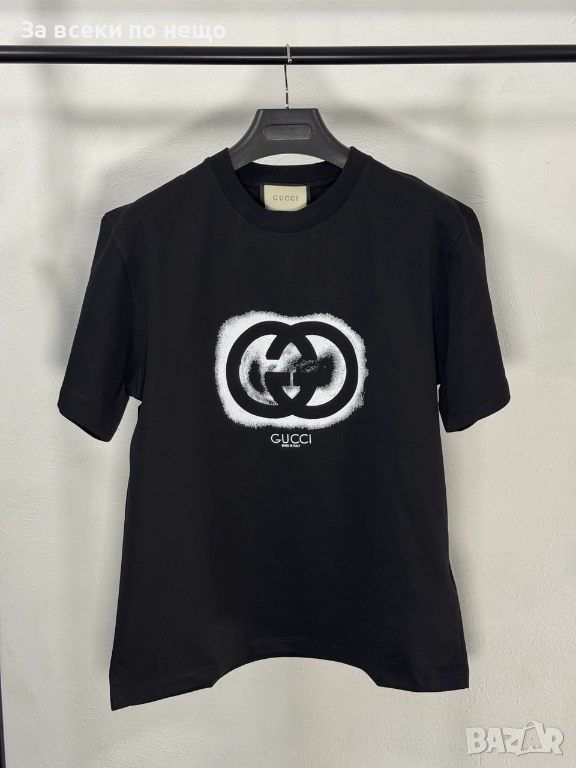 Gucci Мъжка Черна Тениска👕Мъжка Блуза С Къс Ръкав В Черен Цвят Код V.B., снимка 1