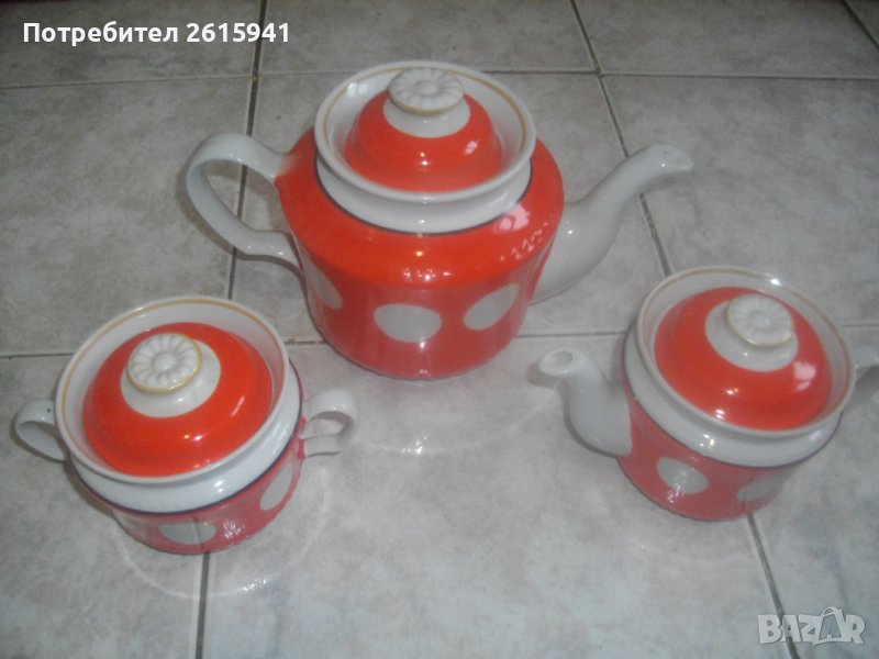 Made in USSR-Лот 3 бр. Стари Винтидж Ретро Порцелан Кани-СССР-НОВИ, снимка 1