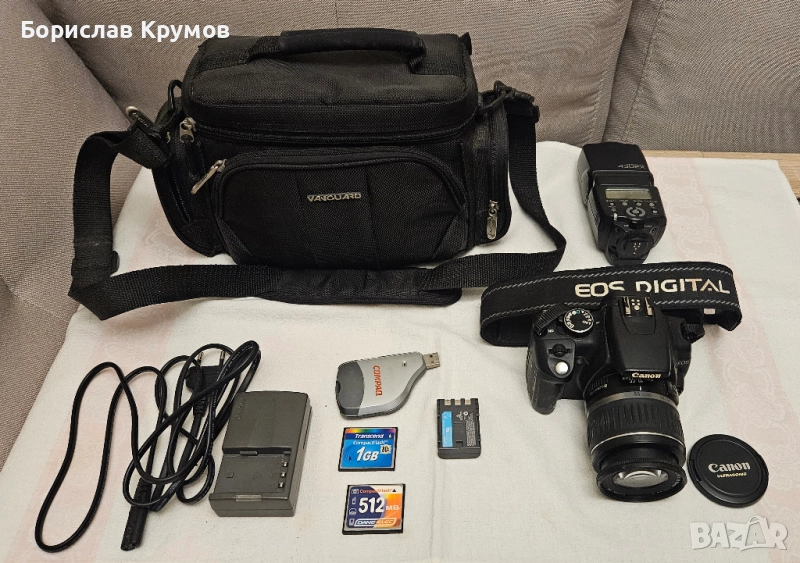 Canon EOS 350D + Светкавица Canon Speedlite 430EX II, снимка 1