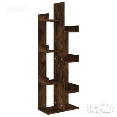 vidaXL Библиотека, 48x25,5x140 см, опушен дъб, инженерно дърво(SKU:816005), снимка 1