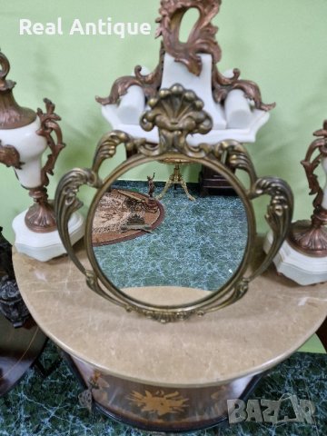 Прекрасно много красиво антикварно френско бронзово огледало , снимка 5 - Антикварни и старинни предмети - 43831318