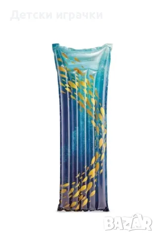 Надуваем дюшек Fashion Intex, 183 х 69 см, PVC, с вградена възглавница, ярки цветове, снимка 17 - Надуваеми играчки - 50039983