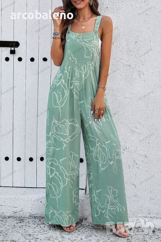 Дамски гащеризон с елегантен абстрактен принт, 4цвята, снимка 13 - Гащеризони - 43992265