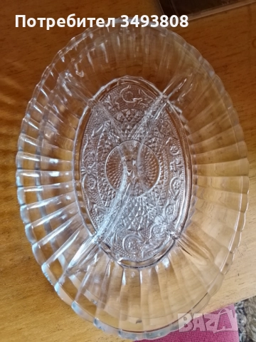 Стъклено плато за четири предястия , снимка 2 - Сервизи - 51849786