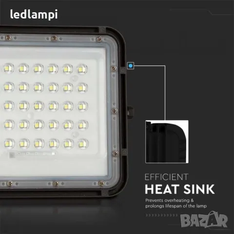 Соларен LED Прожектор 10W 800Lm IP68, снимка 7 - Соларни лампи - 48631971