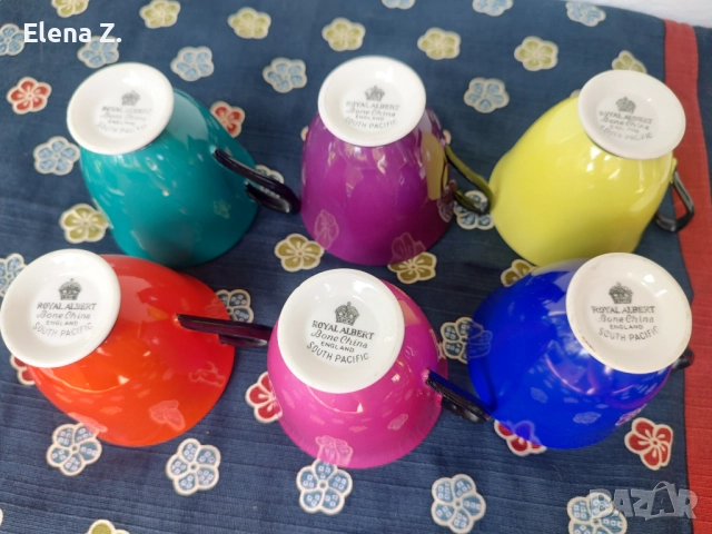 Royal Albert South Pacific - рядък сервиз, снимка 17 - Чаши - 52199669