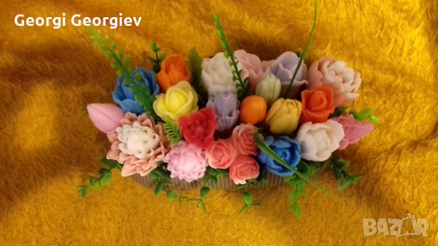 цветя от глицеринов сапун