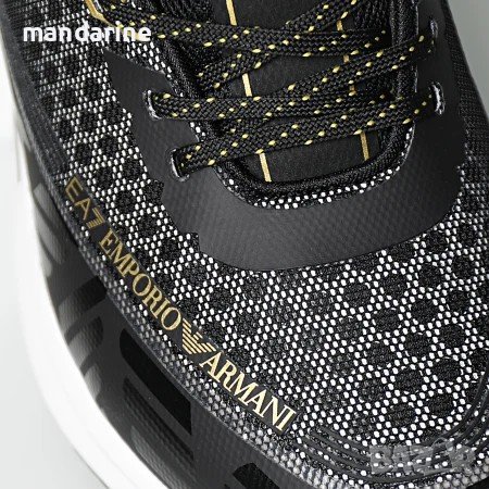 EA7 EMPORIO ARMANI № 41/42 🍊 Мъжки спортни обувки с лого "BLACK & GOLD" нови с кутия, снимка 4 - Кецове - 43774642