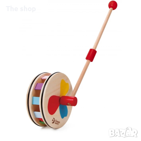 Дървена играчка за бутане Дъга (004)