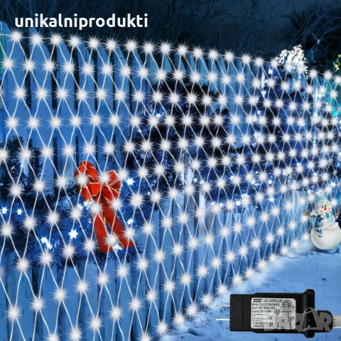 Коледни лампички професионална LED мрежа 6м х 4м студено бяла светлина , снимка 2 - Лед осветление - 52262795