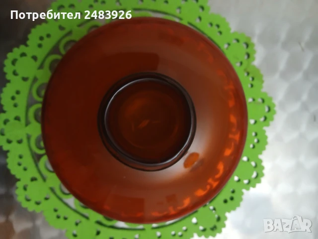 Стъклена ваза червена, снимка 6 - Вази - 49796247