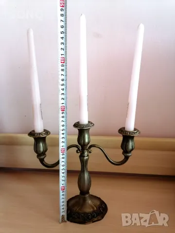 Страхотен Стар Посребрен Свещник, снимка 8 - Други ценни предмети - 49522920