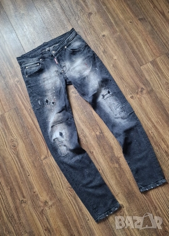 Страхотни мъжки слим дънки DSQUARED2 размер 48 / М , снимка 2 - Дънки - 52475268