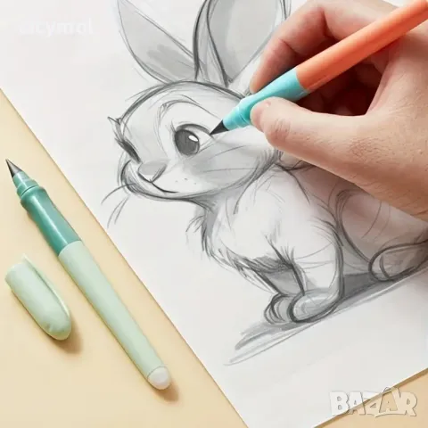 Вечен молив с гумичка за триене, снимка 2 - Ученически пособия, канцеларски материали - 49584422