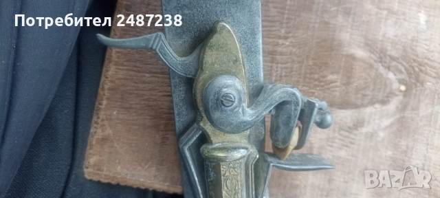 Възстановка хайдушки меч комбиниран с кремъклия, снимка 2 - Ножове - 51954586