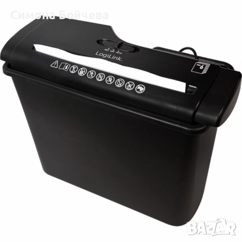 Шредер за хартия LogiLink „Aktenvernichter“ (Streifenschnitt 6 мм) с регулируема ширина, снимка 5 - Други стоки за дома - 52843332