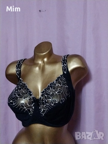  Prima Donna 95 E Черен сутиен с богата бродерия , снимка 8 - Бельо - 52461765