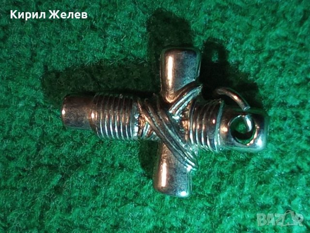 СТОМАНЕНО СРЕБРИСТО АРТ КРЪСТЧЕ ВИНТИДЖ СТИЛ 27347, снимка 8 - Колиета, медальони, синджири - 36827803