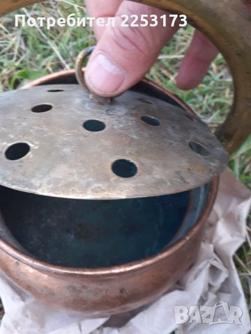 Медно менче и бронзов пепелник, снимка 4 - Декорация за дома - 34569101
