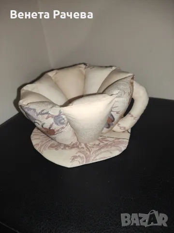 Текстилни чаши за кафе , снимка 8 - Декорация за дома - 48987171