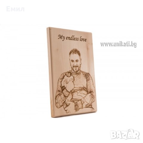 Гравиран портрет върху дърво, снимка 2 - Декорация за дома - 27244690