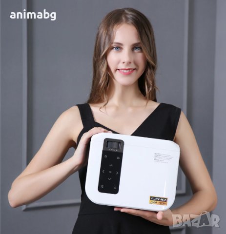 ANIMABG Мултимедиен проектор t8 Smart Android , FULL HD LED, резолюция на сензора 1920x1080p HDMI Wi, снимка 7 - Плейъри, домашно кино, прожектори - 43845833