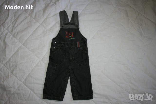 Kitchoun дънков гащеризон с памучна подплата, размер 9-12 м.