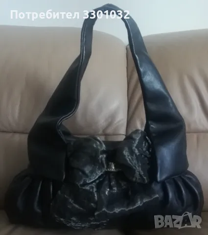 Черна дамска чанта Ренато Анджи /Renato Agni,Venezia/естествена кожа