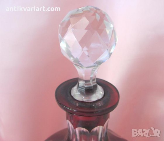 Стара Много голяма Кристална Гарафа, снимка 10 - Антикварни и старинни предмети - 26246489