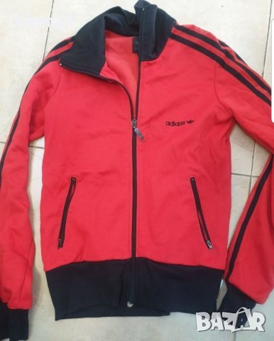Adidas дамско червено горнище размер 36. s, снимка 5 - Спортни екипи - 38653605